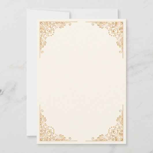 Chique 80ste Tachtig Goud Lijst Verjaardag Kaart (Achterkant)