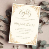 Chique 80ste Tachtig Goud Lijst Verjaardag Kaart