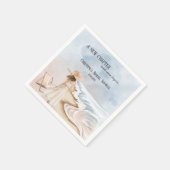 Chique 'A New Chapter' strand en golven Vrijgezell Servet (Hoek)