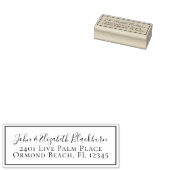 Chique aangepast gepersonaliseerd retouradreslabel rubberstempel (Gestempeld)