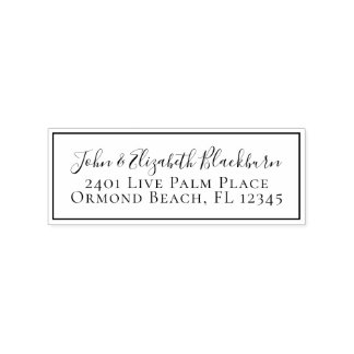 Chique aangepast gepersonaliseerd retouradreslabel rubberstempel