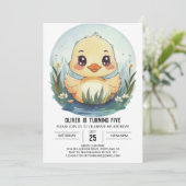 Chique aangepaste eend verjaardag kaart (Staand voorkant)