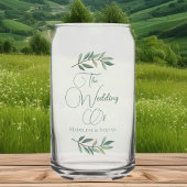 Chique aangepaste eucalyptus laat botanische bruil blikvorm glas