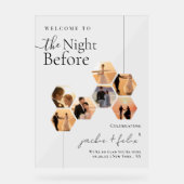 Chique aangepaste foto moderne repetitie diner wel acryl bord (Voorkant)