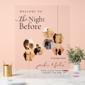 Chique aangepaste foto moderne repetitie diner wel acryl bord (Huwelijk)