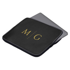 Chique Aangepaste Initialen Modern Laptop Sleeve