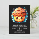 Chique aangepaste muffin verjaardag kaart (Staand voorkant)