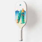 Chique aangepaste naam en tekst pickleball paddle (Links)