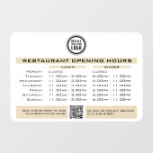 Chique Aangepaste Openingstijden Lunch Avond Resta Raamsticker (Vel)