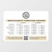 Chique aangepaste openingsuren lunch diner restaur raamsticker (Vel)