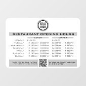 Chique aangepaste openingsuren lunch diner restaur raamsticker (Vel)