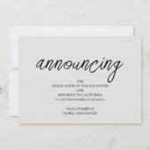 Chique aankondiging van eindexamenfoto (Achterkant)