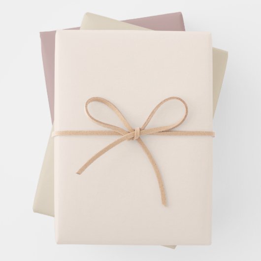 Chique aardetinten Zand Crème Mauve Effen Kleur Inpakpapier Vel (In situ)