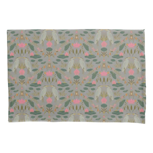 Chique aardse beige Heron Pond Heritage Revival Kussensloop (Voorkant)