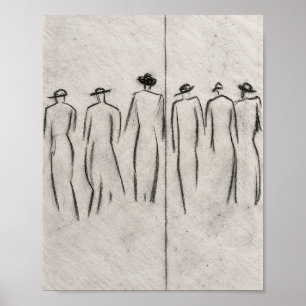 Chique aardse statement wandkunst poster