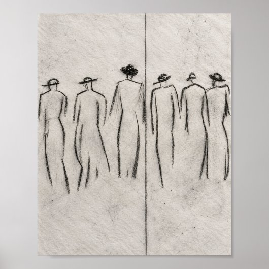 Chique aardse statement wandkunst poster (Voorkant)