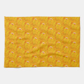 Chique Abrikozen Crush Abstract Bloem Theedoek (Horizontaal)
