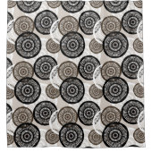 Chique Abstract cirkelpatroon neutraal Douchegordijn (Voorkant)