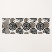 Chique Abstract cirkelwielpatroon Naam toevoegen A Yogamat (Voorkant (horizontaal))