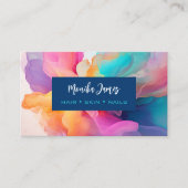 Chique Abstract Kleurrijke Alcohol Ink Waterverf A Visitekaartje (Voorkant)