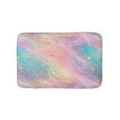 Chique Abstract Pastel Glitter Kleurpatroon Badmat (Voorkant)