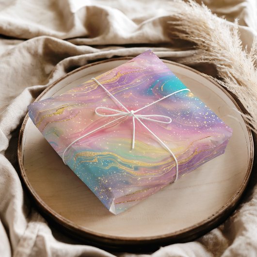 Chique Abstract Pastel Glitter Kleurpatroon Tissuepapier