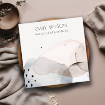 Chique Abstract Roze Blauw Waterverf Oorbel Displa