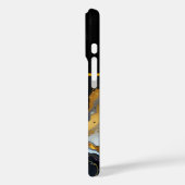 Chique abstract zwart goud bloemenmolen Case-Mate iPhone case (Achterkant / Links)