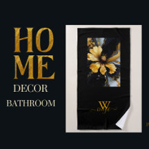 chique abstract zwart gouden bloemmotief