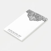 Chique Abstracte Art Deco Grijze Swirls Post-it® Notes (Schuin)