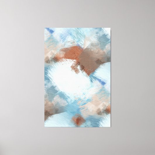 Chique Abstracte Industriële Fusie Verf Kunstpatro Canvas Afdruk (Voorkant)