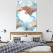 Chique Abstracte Industriële Fusie Verf Kunstpatro Canvas Afdruk (Insitu (Slaapkamer))