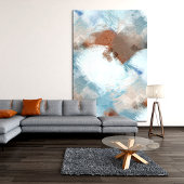 Chique Abstracte Industriële Fusie Verf Kunstpatro Canvas Afdruk