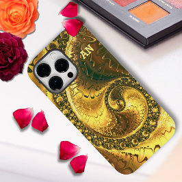 Chique Abstracte Vivid Fractal Golden Sprial initi Case-Mate iPhone 14 Pro Max Hoesje