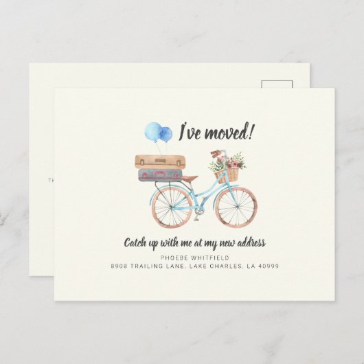 Chique adreswijziging verplaatsen aankondigingskaart (Voorkant / Achterkant)