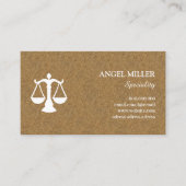Chique advocaat kurkhout visitekaartje (Voorkant)