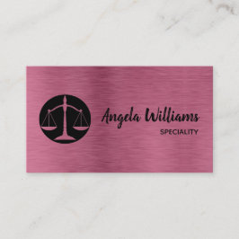 Chique advocaat metallic roos goud en zwart visitekaartje