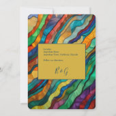 Chique Afrikaanse bestemming bruiloft opslaan van Kaart (Achterkant)