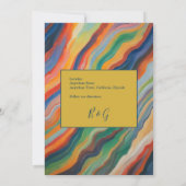 Chique Afrikaanse bestemming bruiloft opslaan van  Kaart (Achterkant)