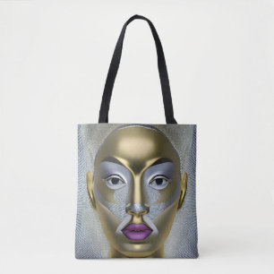 Chique Afrikaanse vrouwenportret Tote Bag