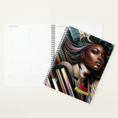Chique Afro-Amerikaanse Vrouw Gepersonaliseerde Pl Planner (Display)