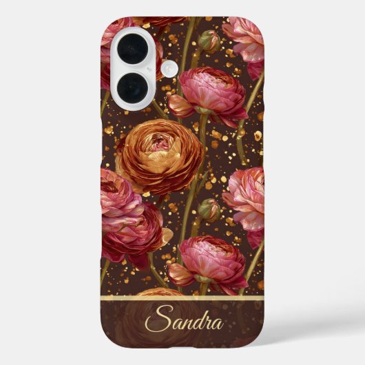 Chique afstudeercadeau Ranunculus op maat Case-Mate iPhone Case (Achterkant)