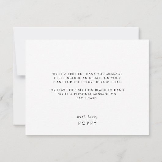 Chique Afstudeerder Pet Afstuderen dank u kaart (Achterkant)