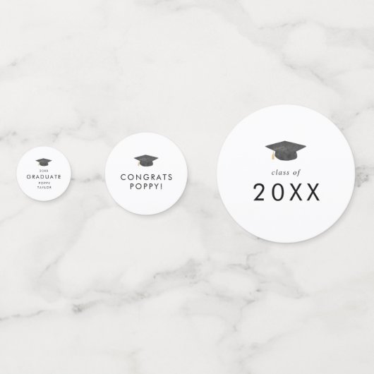 Chique Afstudeerder Pet Congrats Afstudeerder Afst Confetti (Voorkanten)