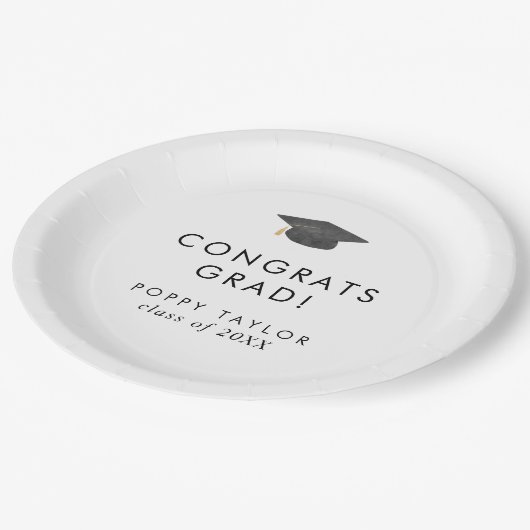 Chique Afstudeerder Pet Congrats Afstudeerder Afst Papieren Bordje (Gekanteld)