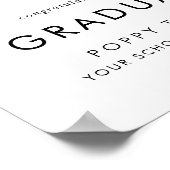 Chique Afstudeerder Pet Gefeliciteerd Afstuderen Poster (Hoek)