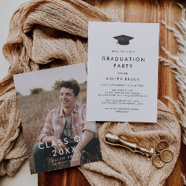 Chique Afstudeerder Pet Klasse van 2024 Foto Gradu Kaart