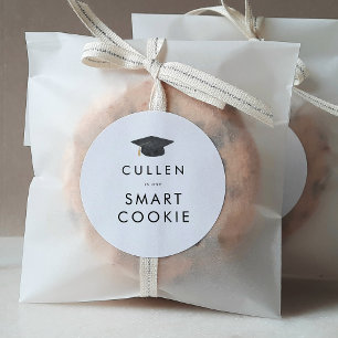 Chique Afstudeerder Pet One Smart Cookie Afstudere Ronde Sticker
