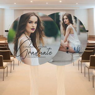 Chique afstudeerfoto 2026 diploma-uitreikingsfeest handwaaier