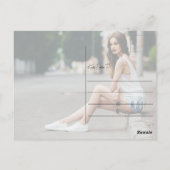 Chique afstudeerfoto Bedankt Script Overlay Briefkaart (Achterkant)